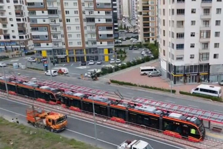 Kayseri’de yeni tramvay teste başladı